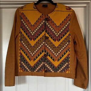 Handmade Guatemala Artesanías Embroidered Cotton Jacket – Boho / Tribal